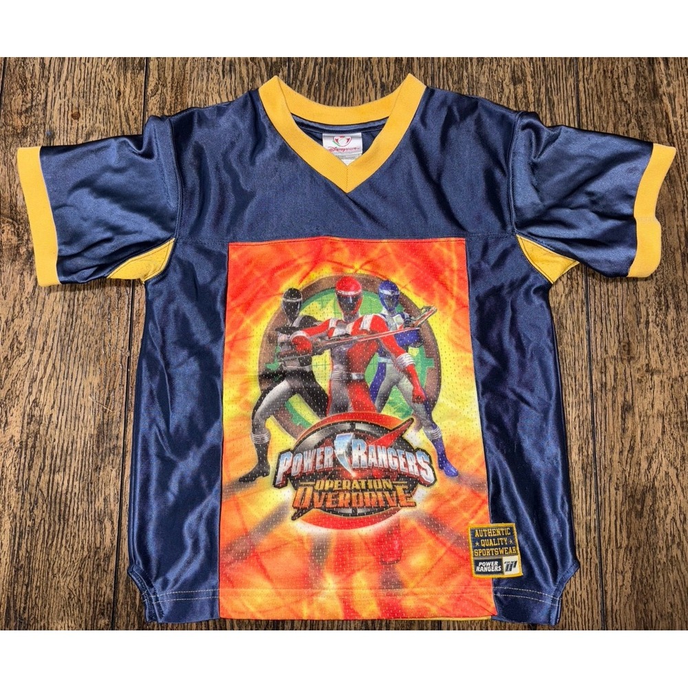 Vintage/Y2K power rangers Disney store operation overdrive boys jersey YS